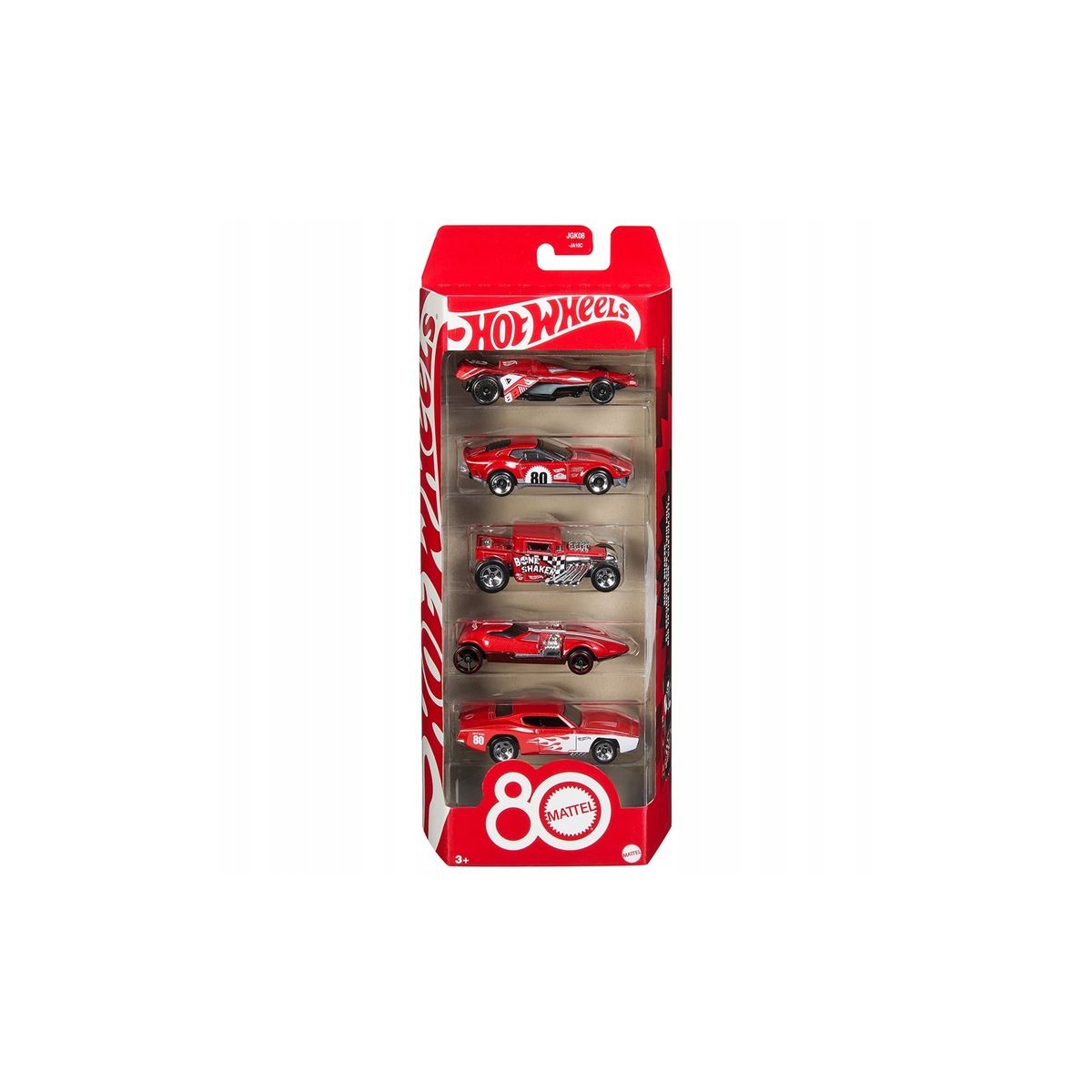Samochód Zestaw 5 kolekcjonerskich samochodzików w skali 1:64 Hot Wheels (JGK08)