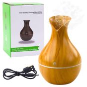 Gadżet Nawilżacz Powietrza Dyfuzor Aromaterapia Imitacja Drewna 130ml Lean (26784)