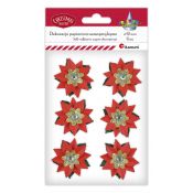Ozdoba świąteczna Craft-Fun Series samoprzylepna papierowa poinsecje Titanum (25YX0514-7)