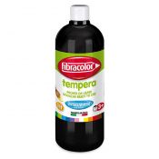 Farba tempera Fibracolor 1L Gluten Free kolor: czarny 1000ml