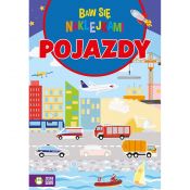 Książeczka edukacyjna Zielona Sowa Baw się naklejkami. Pojazdy