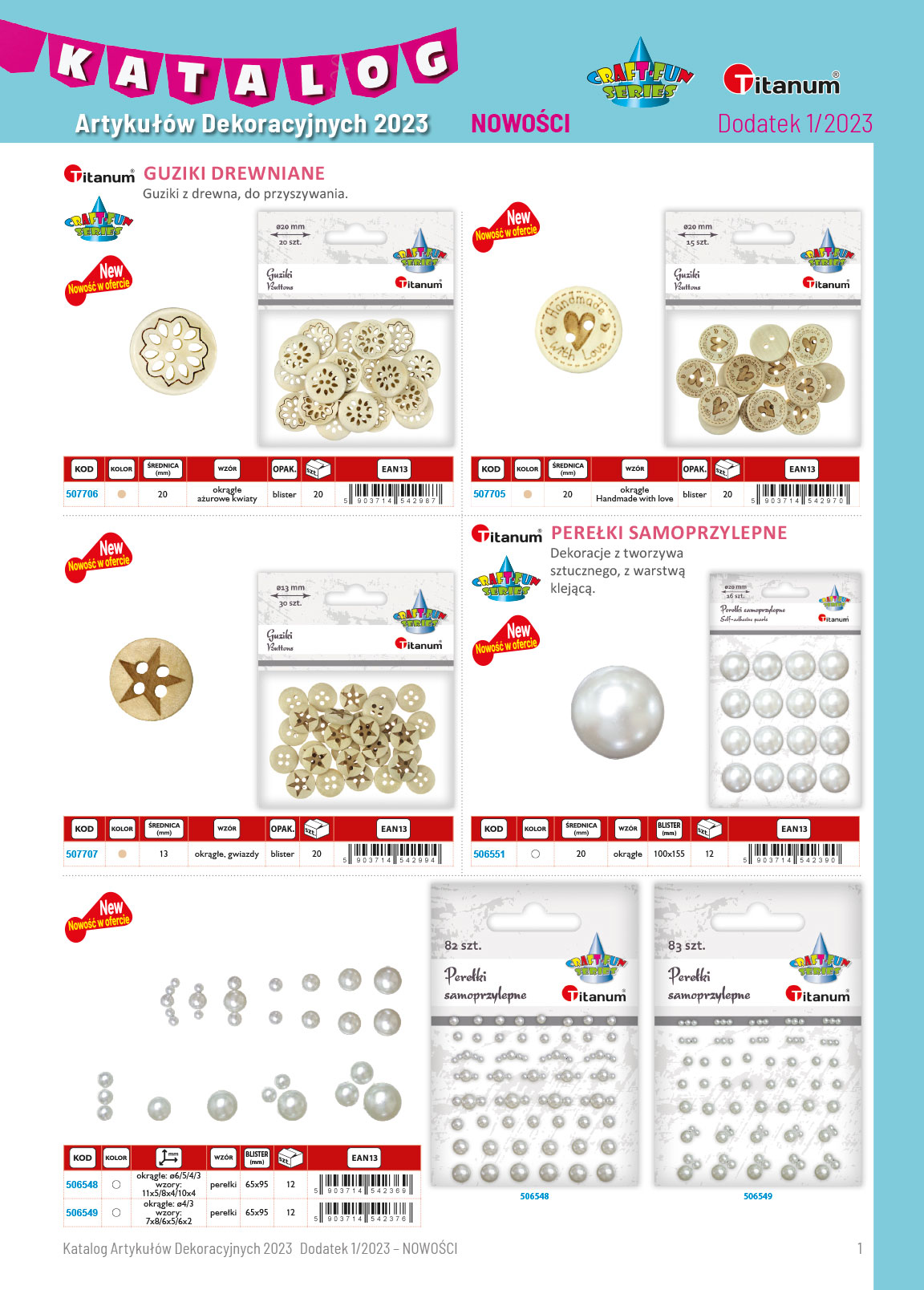 Dodatek nr 1 do Katalogu Dekoracyjnego Titanum 2023